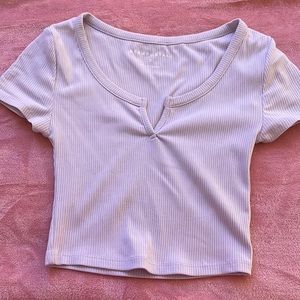 Purple cropped t shirt from Aeropostale